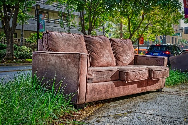 street, couch, homeless